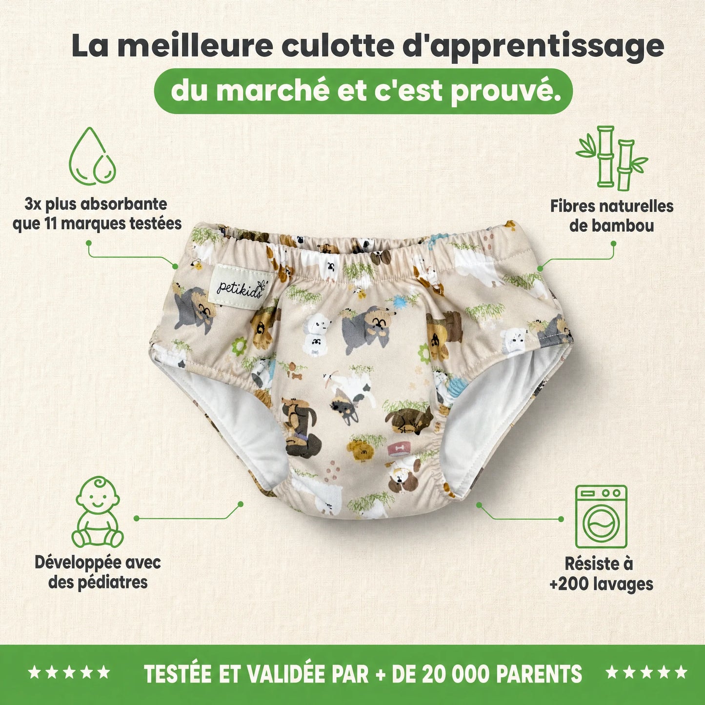 Culottes d'Apprentissage PetiKids® OEKO-TEX