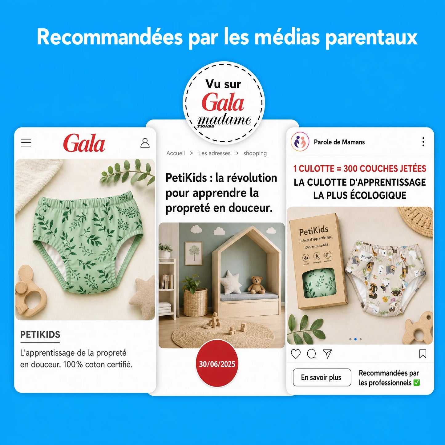 Culottes d'Apprentissage PetiKids® OEKO-TEX