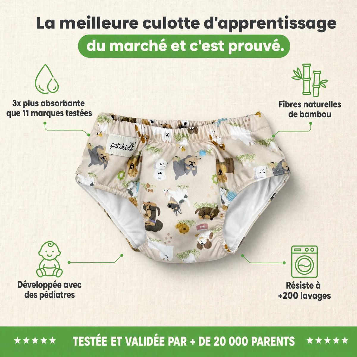 Culottes d'Apprentissage PetiKids® OEKO-TEX